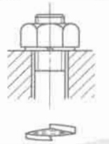 开口销与槽形螺母结构方式图
