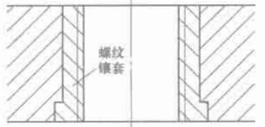 图 2-4 用螺纹镶套修复内螺纹